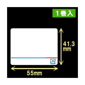 東芝テック(株）計量用サーマルラベル（55mm×41.3mm）1巻当り4900枚　1巻　／商品番号 ...