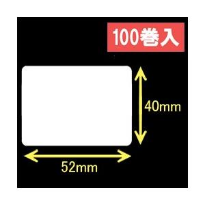 テック　B-SP2D用サーマルラベル（52mm×40mm）1巻当り170枚　100巻 [30508]