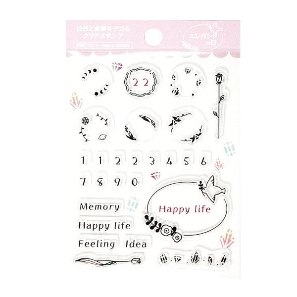 エレガントの日 日付と言葉をデコる クリアスタンプ 手帳プランナー miyu CYMY-CS02