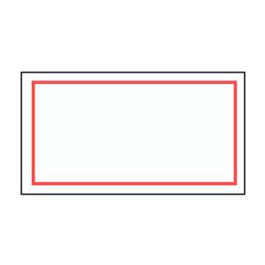 1JS用白地赤枠ラベル