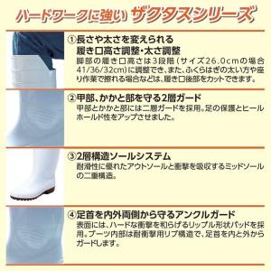 弘進ゴム 日本製 メンズ レインブーツ 耐油長...の詳細画像2