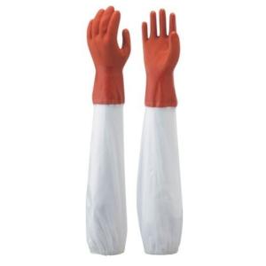 【1双販売】ショーワグローブ ロングタイプ手袋 腕カバー付き手袋 塩化ビニール製 オールコート手袋 ...