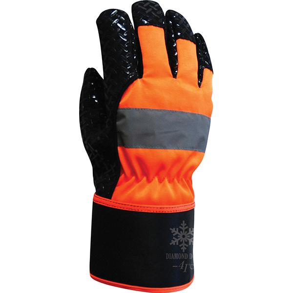 カヴァーワーク 防寒手袋 裏起毛 防寒グローブ A932 オレンジ 防水 防寒 セキュアサーモネオ ...