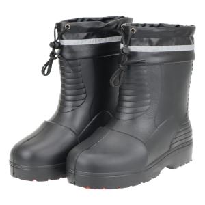 弘進ゴム メンズ 紳士 防寒長靴 完全防水 冬物 ショート丈 レインブーツ ウィンターブーツ 寒冷地仕様 インナーソックス入り クリスターE004 ブラック