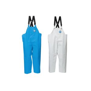 【上下別売】漁師 釣り 合羽 阪神素地 サロペット 胸付きズボン マリンズボン RA-98 前開きタイプ レインパンツ 水産