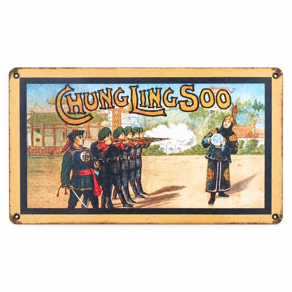 Chung Ling Soo 金属製看板 約20.5×35.5cm メタルサイン チャン・リン・スー...