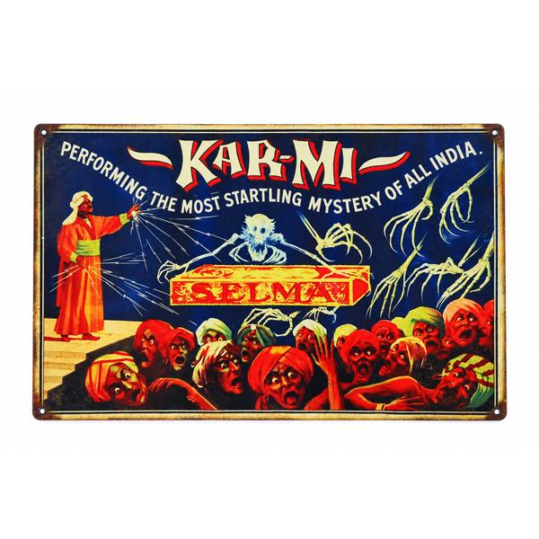 KAR-MI 金属製看板 約30.5×45.5cm メタルサイン カーミ ガンバレル 奇術師 ヴォー...