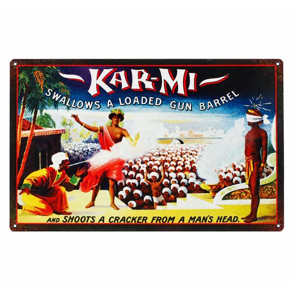 KAR-MI SELMA 金属製看板 約30.5×45.5cm メタルサイン カーミ 骸骨 怪奇イリ...