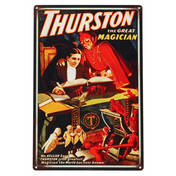 THURSTON 金属製看板 約45.5×30.5cm メタルサイン ハワード・サーストン 悪魔 魔...