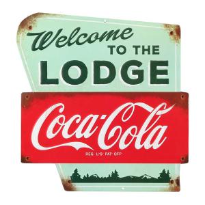 メタルサイン Coca Cola コカコーラ ロゴ エンボス加工 ブリキ看板 33×31cm ■ インテリア ブリキ ティンサイン アメリカン雑貨 グッズ