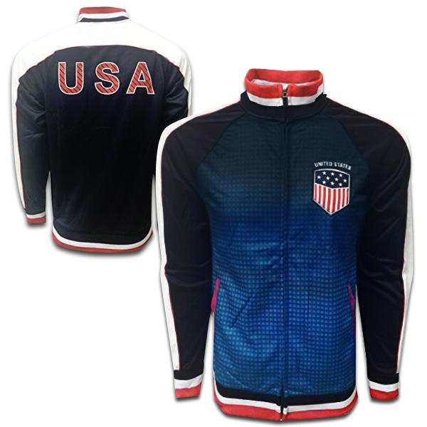 USA (UNITED STATES) ジップアップジャケット ネイビー Mサイズ ■ Icon S...