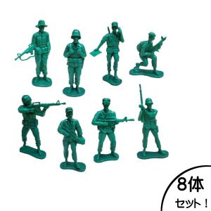ミリタリー ジャンボ ソルジャー 兵隊のおもちゃ 8体セット ■ トイ 雑貨 飾り アーミーマン ミリタリー アメリカン｜labline