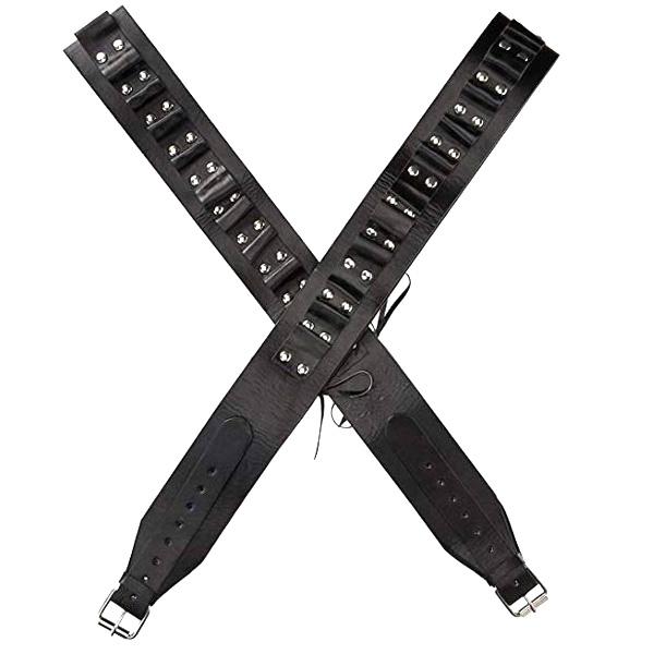 ウエスタン レザー バレット ベルト 弾丸 ブラック ■ カウボーイ 西部 コスプレ コスチューム ...