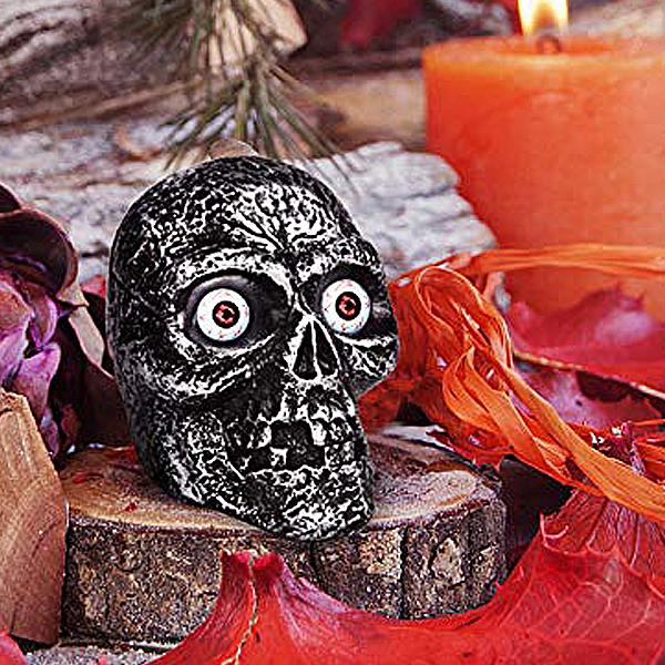 グロウ アイズ サウンド スカル モーションセンサー ■ インテリア 雑貨 ディスプレイ 骸骨 ドク...