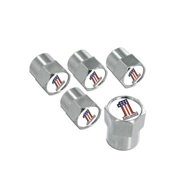 ハーレー ダビッドソン バルブキャップカバー ウィリー G スカル ロゴ 5個セット ブラック クロ...