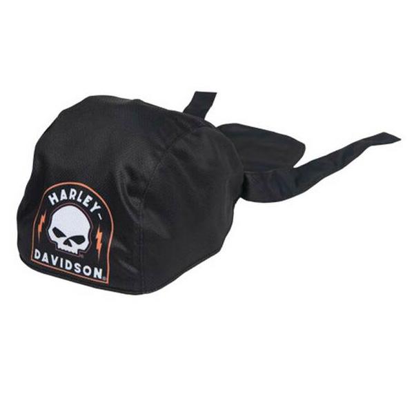 ハーレーダビッドソン スカル シールド ヘッドラップ ■ Harley-Davidson 帽子 キャ...