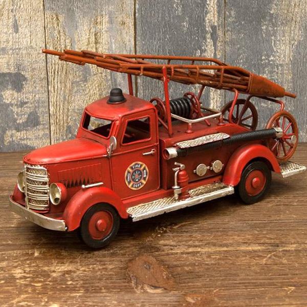 ブリキ製 ビンテージカー ファイヤー デプト ■ インテリア 雑貨 ミニカー トイカー おもちゃ 車...