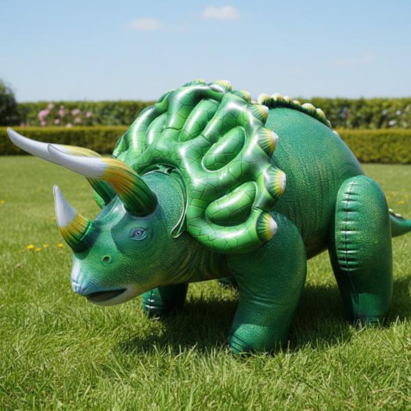 恐竜 トリケラトプス インフレータブル 全長43インチ 約109cm ■ 空気ビニール玩具 インテリ...