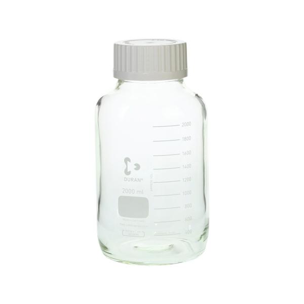 ねじ口びん(広口) GLS-80 白キャップ付 2L 017250-22000