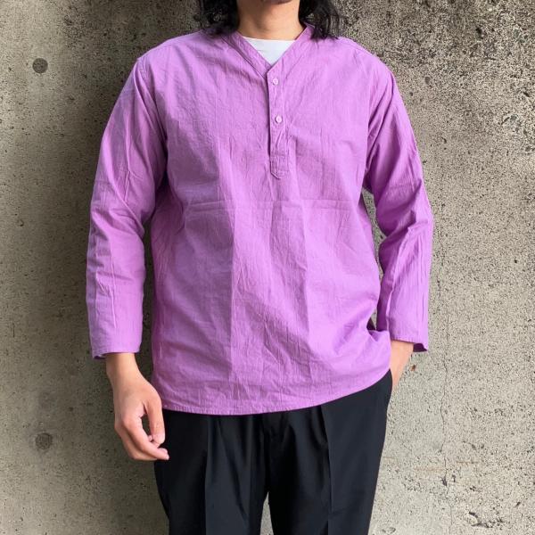 ロシア軍 スリーピングシャツ デッドストック SLEEPING SHIRT 薄地 Vヘンリーネック ...