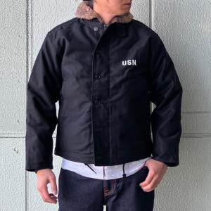 ヒューストン HOUSTON デッキジャケット N-1 DECK JACKET ５N-1 - BLACK レギュラーフィット (15%OFF)｜labo04onlineshop