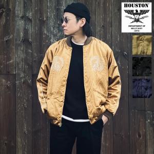 HOUSTON USA アラスカ 日本限定 別珍 スカジャン unisex HOUSTON スカジャン 別珍スカジャン（アラスカクマ・ホワイト