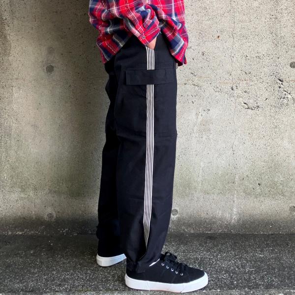 リメイク EAST GERMAN デッドストック TRUCK PANTS トラックパンツ - BLA...