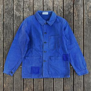 70s 80s EURO ワークジャケット カバーオール Lネイビー ss104 USED 80'S ユーロワークジャケット フランス製 WORK JKT