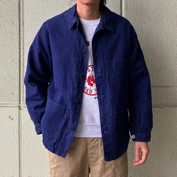 USED 80&apos;S ユーロワークジャケット WORK JKT カバーオール - NAVY / サイズ...