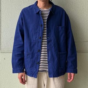 USED 70'S ユーロワークジャケット WORK JKT カバーオール - BLUE