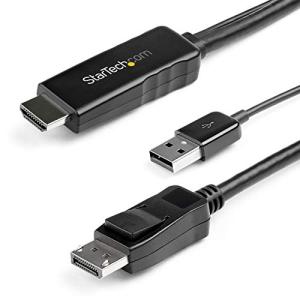 StarTech.com HDMI - DisplayPort変換ケーブル 3m USBバスパワー対応 4K/30Hz HDMIからDiplayPor｜lacachette