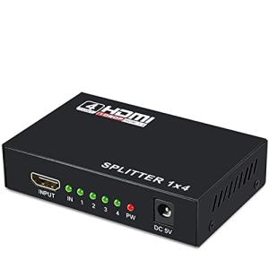 HDMI分配器 1入力4出力 同時出力 HDMIスプリッター 4K*2K 3D 1080P HDTV、STB、DVD、PS3、プロジェクターなど対応｜lacachette