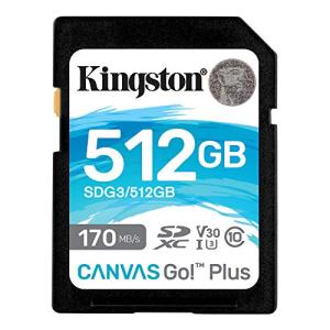 キングストン SDXCカード 512GB 最大170MB/s Class10 UHS-I U3 V30 4K Canvas Go! Plus SDG3｜lacachette