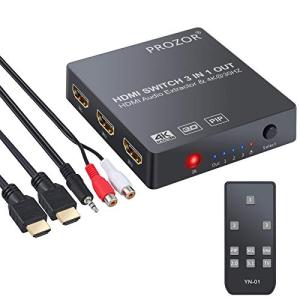 PROZOR HDMIセレクター 音声分離機能 PIP機能 4K HDMI1.4 2160p@30Hz HDMIケープル usbケーブル付き リモコン｜lacachette