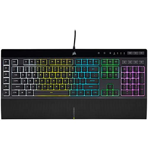 CORSAIR K55 RGB PRO ゲーミングキーボード、ブラック- IP42 防塵・防滴 - ...