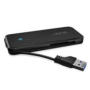 エレコム 外付けSSD ポータブル 480GB USB3.0 USB3.1(Gen1) ケーブル収納 ブラック ESD-EC0480GBK｜lacachette