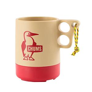 チャムス (CHUMS) キャンパーマグカップ ベージュ/レッド ラージ 550mL CH62-1620-B053-00｜lacachette