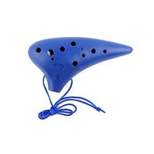 TNG オカリナ 楽器 [ 12穴 / アルト/ブルー ] プラスチック C調 AC (ストラップ付き) Ocarina 吹奏管 樹脂 青色｜lacachette