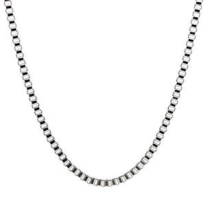 [シルバーワン] sa ボックスタイプ [3mm 50cm] ベネチア ステンレス チェーン メンズ ネックレス necklace｜lacachette