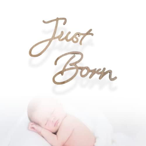 ニューボーンフォト 月齢フォト 木製 Just Born 月齢フォトグッズ べびーレジストリー マン...