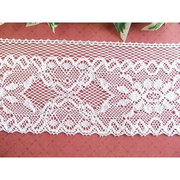 【お買い得】リバーレース風トーションレース 80mm幅　オフホワイト 1m単位　 日本製(1930)