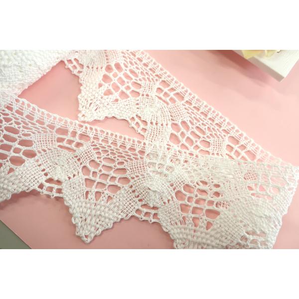 在庫処分 1反単位　幅広トーションレース 80mm幅 50m巻き  オフホワイト　(日本製）DS.1...