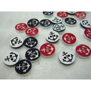 【１個単位】ＰＣ−３　イカリボタン　１１．５ミリ　３色展開　１個　【色の表記を変更させていただきました】