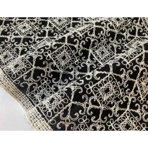 モロッカンタイル柄の刺繍生地 レース生地 国産...の詳細画像1
