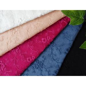 国産　綿麻スラブローン草花刺しゅう生地　　4個までネコポス可能　KLM89（5色）