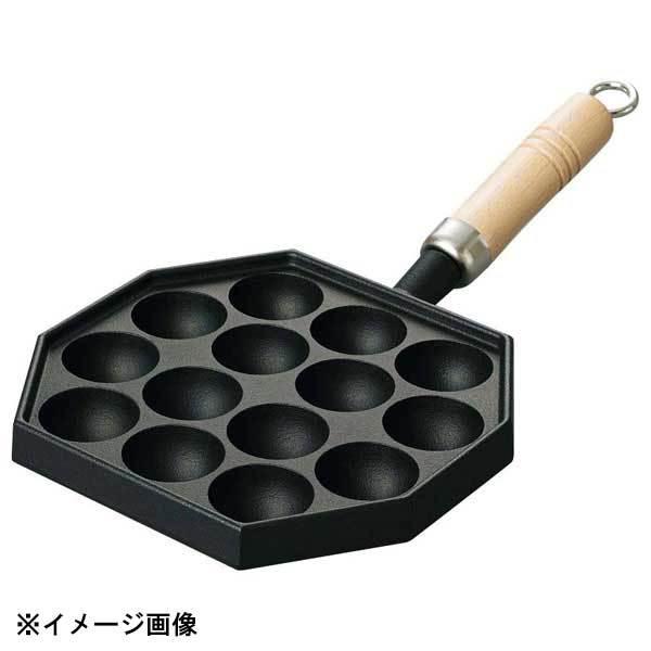 南部 電磁対応 木柄 たこ焼器 14穴 90033