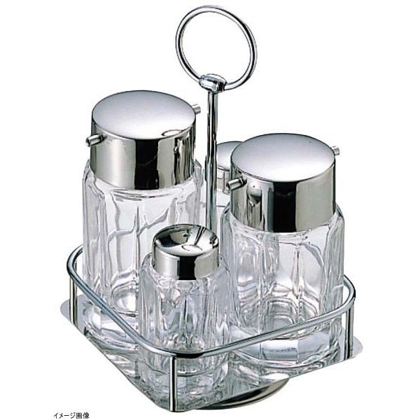 #80 四本立 カスターセット ガラス製