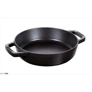 ストウブ オーバルホットプレート（蓋付） 23cm ブラック（黒） 40509