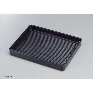 肉皿 スタッキング皿 深型正角野菜皿 黒OM 20cm 耐熱ABS樹脂製 食洗