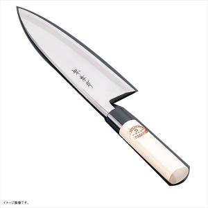 堺孝行 包丁 出刃 7寸 210mm 安来白三鋼 本霞研 水牛柄 日本製 和包丁